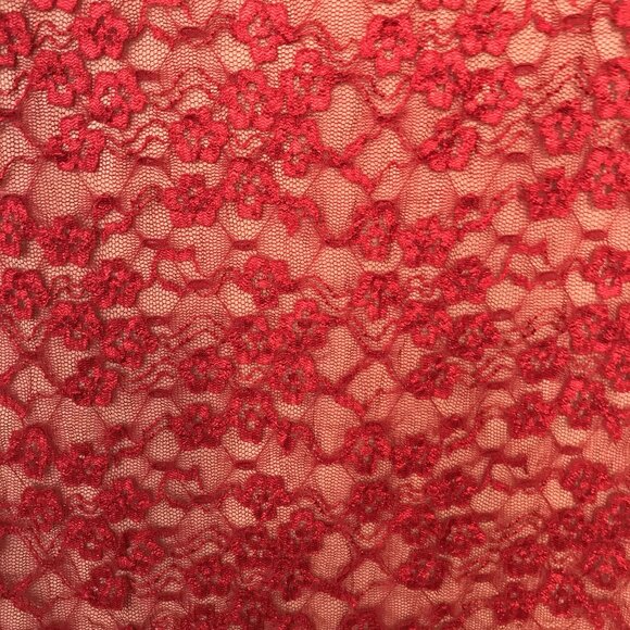 Y2K Red Stretchy Lace Sleeveless Camisole Women's Plus Size 26/28 - Picture 6 of 7